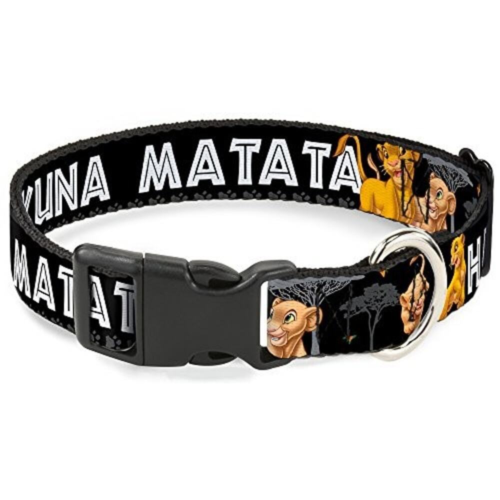 NEW Lion King Dog Collar Plastic Clip Simba Nala Hakuna Matata 11-17"